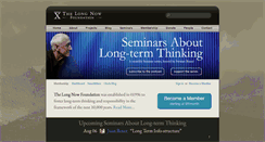 Desktop Screenshot of longnow.org